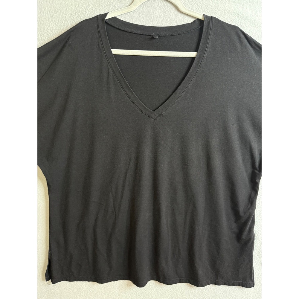 V Neck Top Women's XXXL Relaxed Fit Short‎ Sleeve Top Comfy Casual